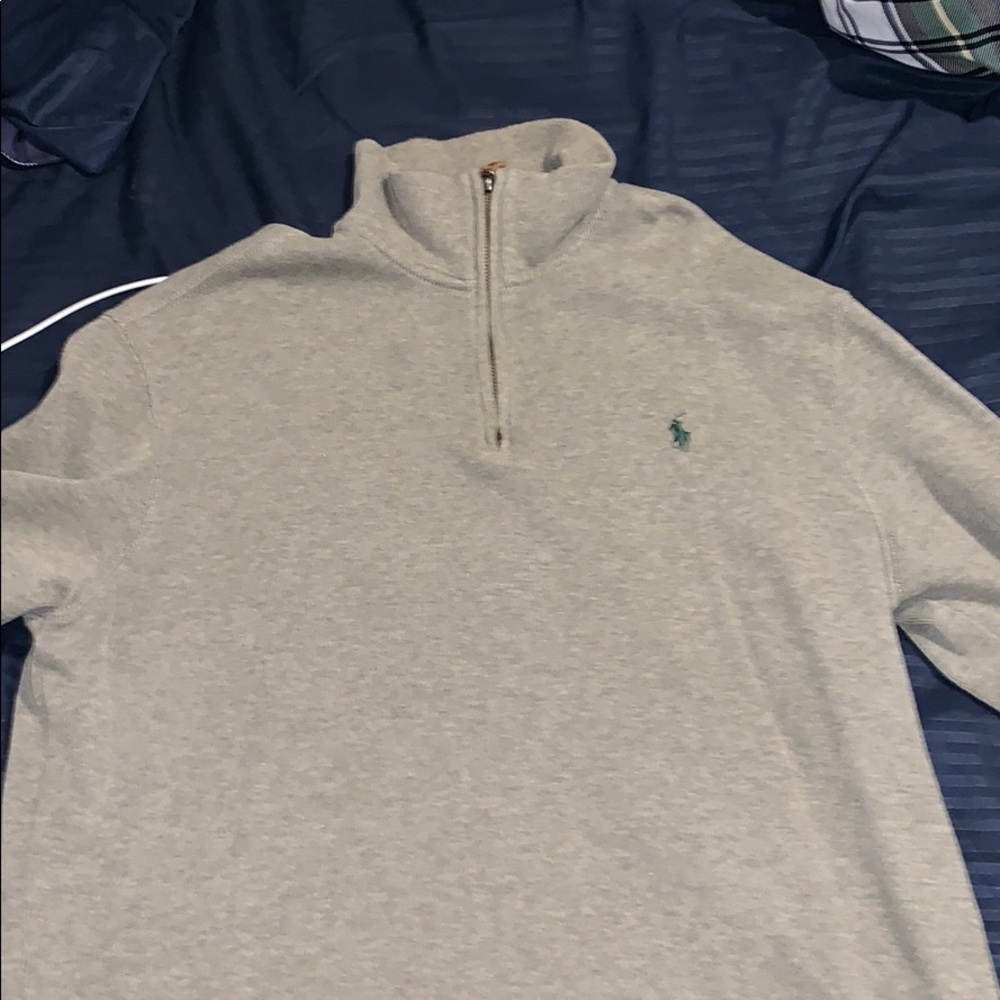 Polo Ralph Lauren grey quarter zip sweater